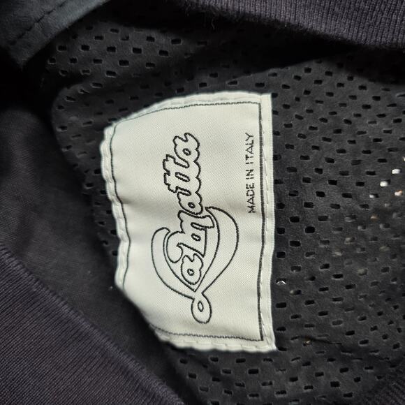 VTG La Matta Men's Jacket Perforated Suede Linen Size 56 Button Up Blue Italy - Picture 13 of 16